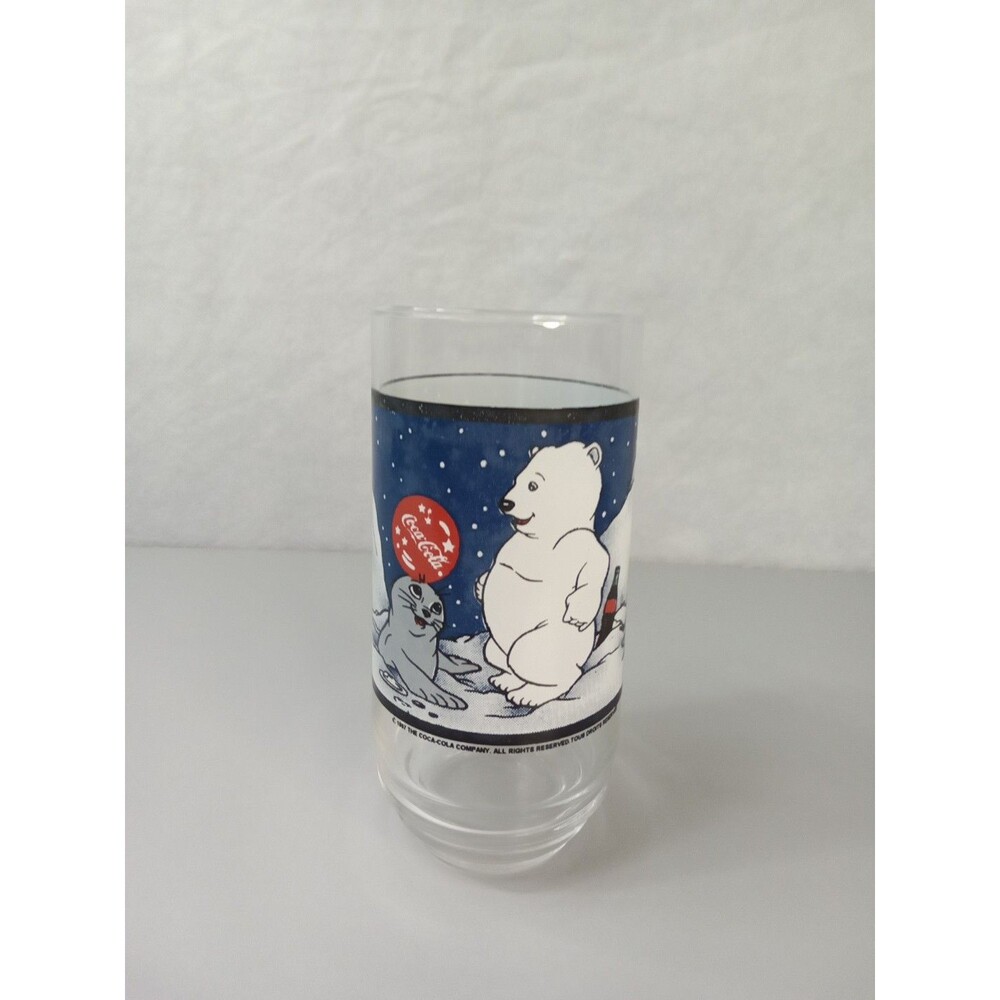 Coca-Cola Winter Baby Polar Bear and‎ Seal Glasses 1997  Vintage